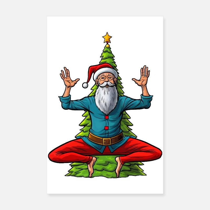 Noël des yogis Poster 20 x 30 cm