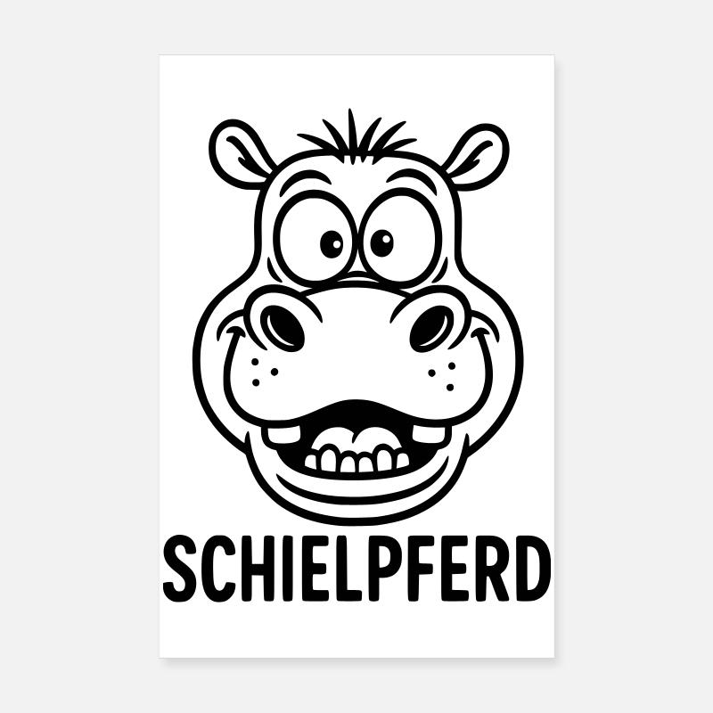 schielpferd kinder witz Poster 20x30 cm
