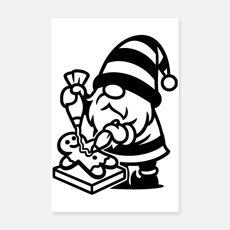 wicht lebkuchen backen Poster 20x30 cm