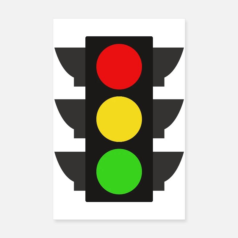 Feu de signalisation Poster 20 x 30 cm
