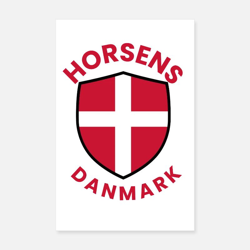 Horsens Shield with Dannebrog Poster 8" x 12" (20x30 cm)