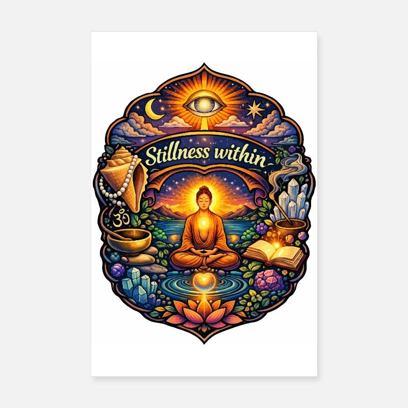 Stillness Within: Inner Light Poster 8" x 12" (20x30 cm)