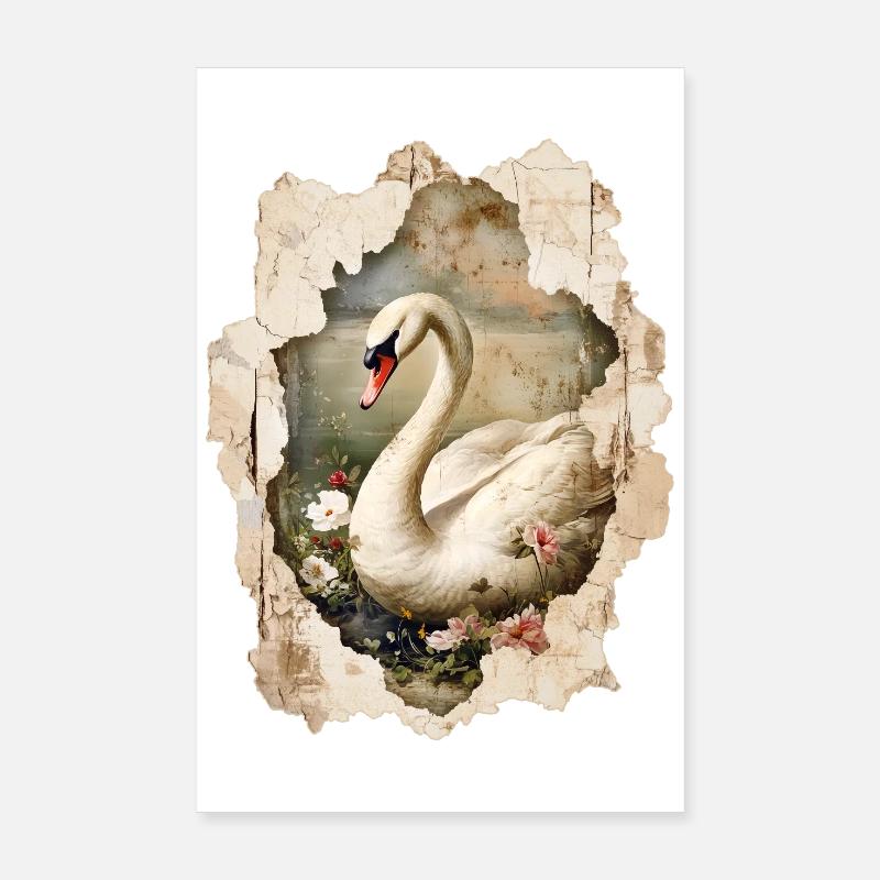 cygne Poster 20 x 30 cm