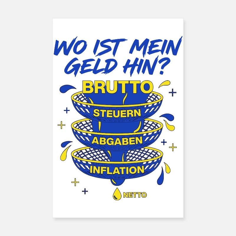 Où est passé mon argent pour filtrer le bruit net Poster 20 x 30 cm