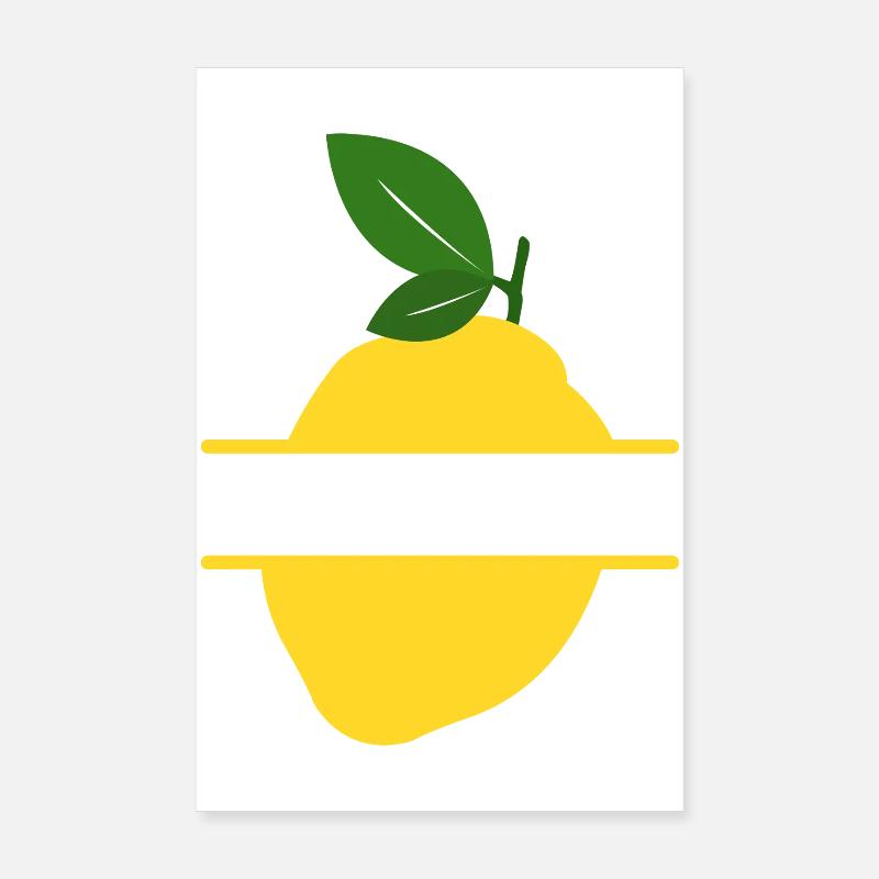Lemon Split Frame Poster 8" x 12" (20x30 cm)