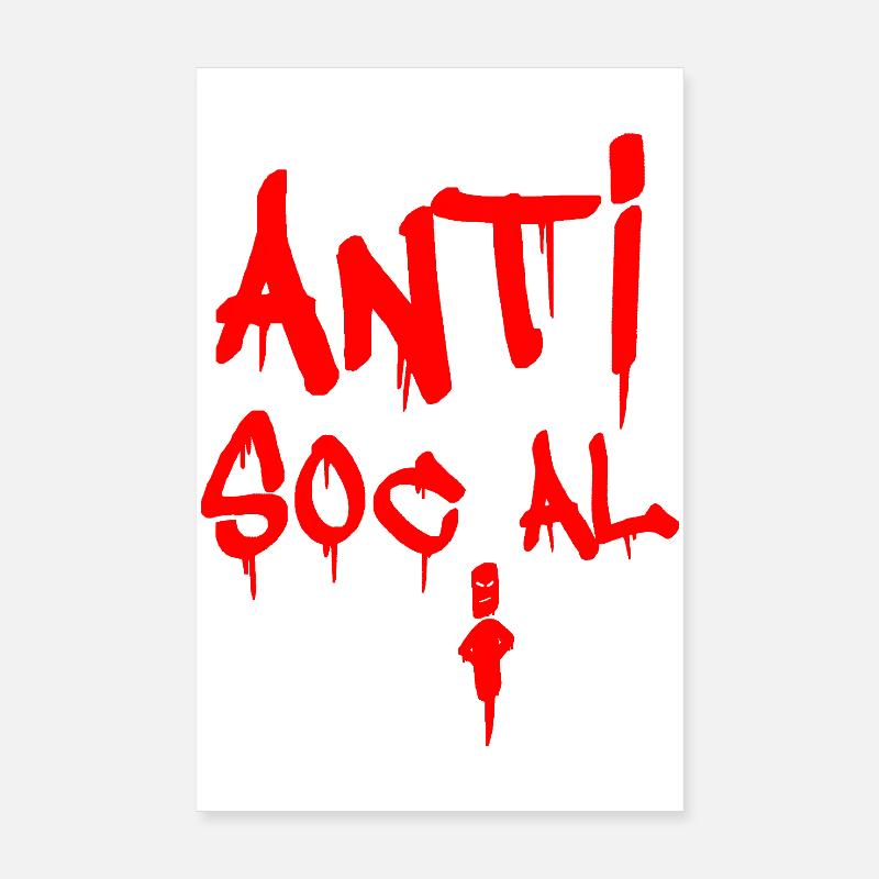ANTISOZIAL! Poster 20x30 cm