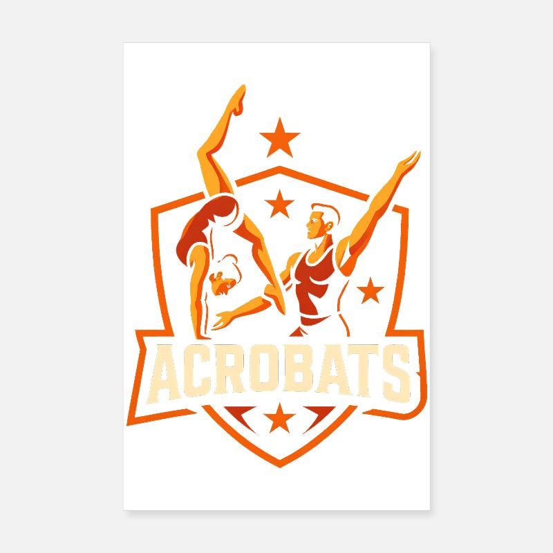 Circus Acrobats Funny Children's Circus Poster 8" x 12" (20x30 cm)