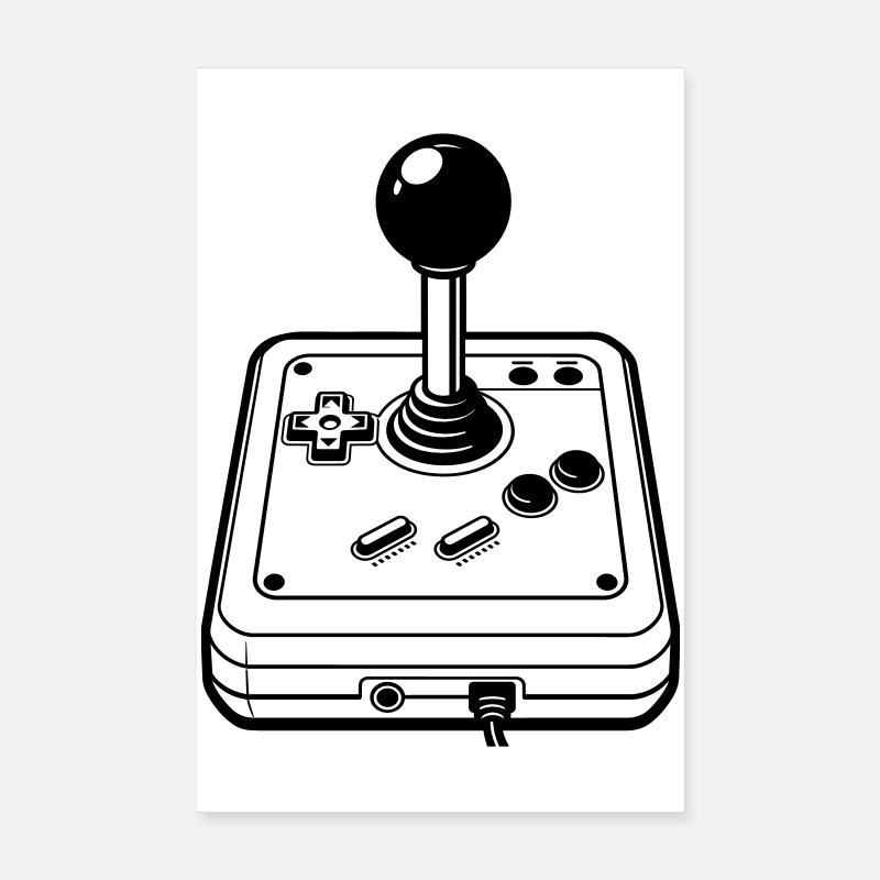 Retro-Joystick Poster 20x30 cm