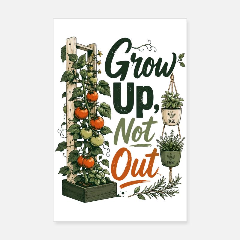 Grandis Pas Out - Poster 20 x 30 cm - blanc