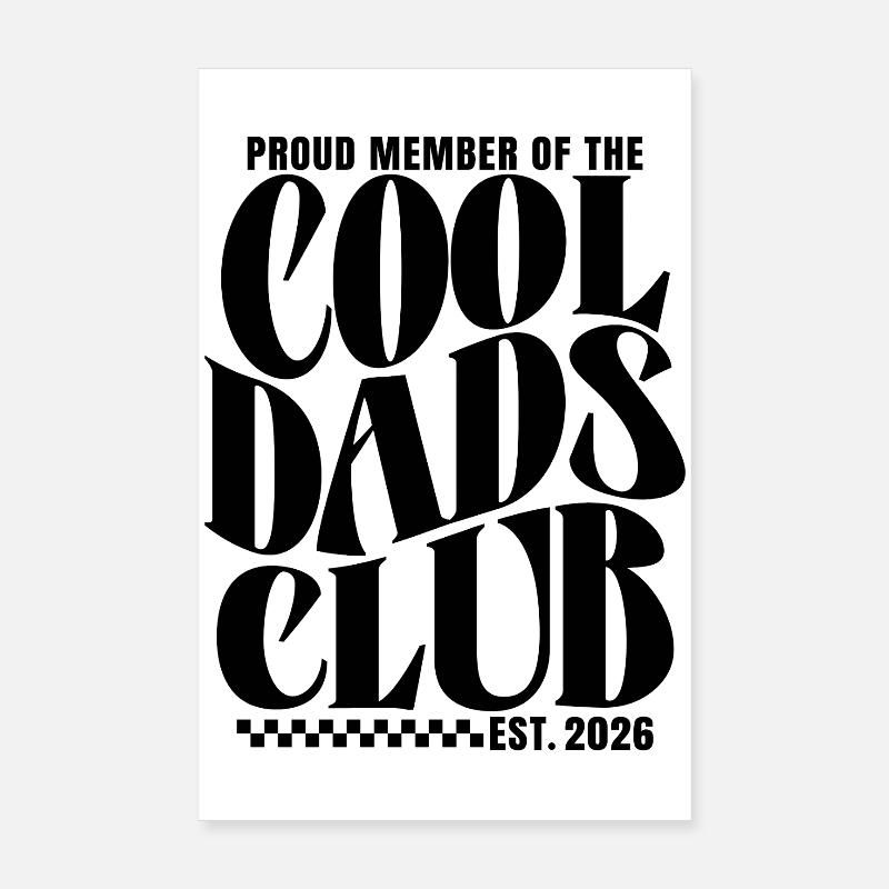Cool Dads Club - Dad-to-be 2026 Gift Poster 8" x 12" (20x30 cm)
