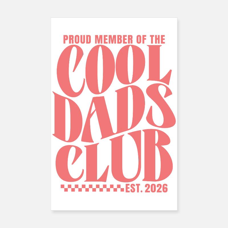 Cool Dads Club - Werdender Papa 2026 Geschenk Poster 20x30 cm
