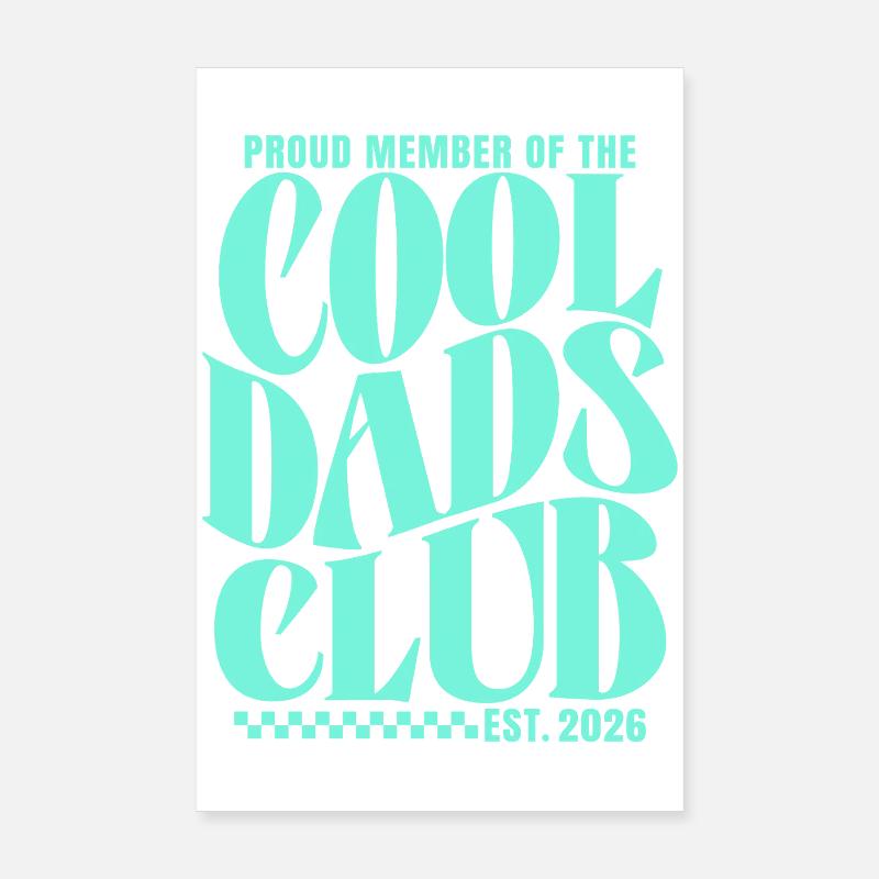 Cool Dads Club - Werdender Papa 2026 Geschenk Poster 20x30 cm