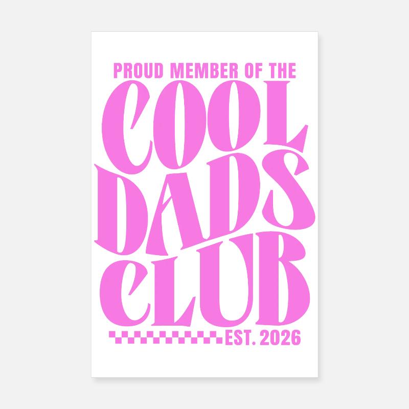 Cool Dads Club - Werdender Papa 2026 Geschenk Poster 20x30 cm