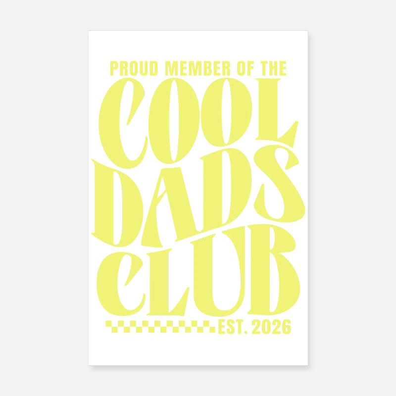 Cool Dads Club - Werdender Papa 2026 Geschenk Poster 20x30 cm