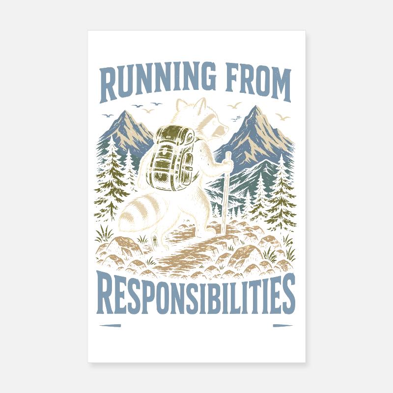 Fuir les responsabilités - Un sentier à la fois Poster 20 x 30 cm