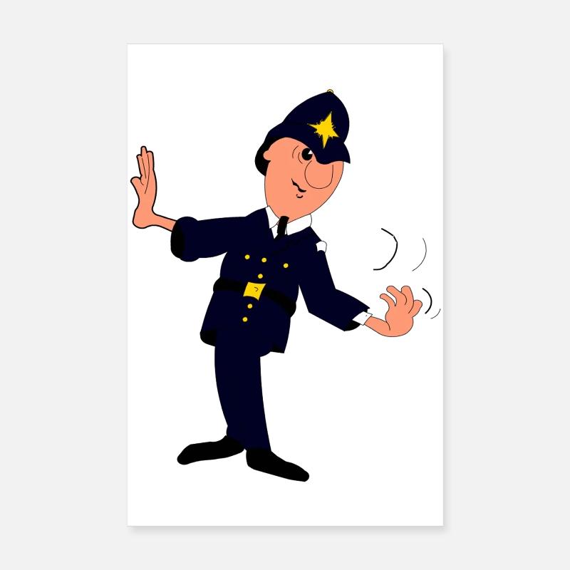 Dapper Police Parade Pose Poster 8" x 12" (20x30 cm)