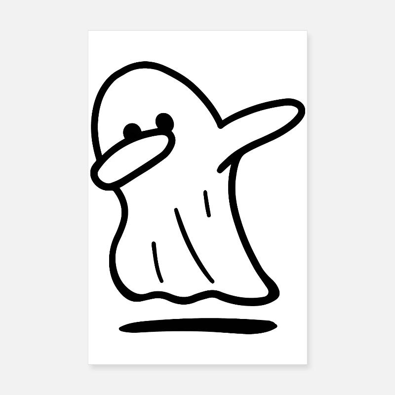 Geist / Lustiger Geist / Halloween / Dabbing-Geist Poster 20x30 cm