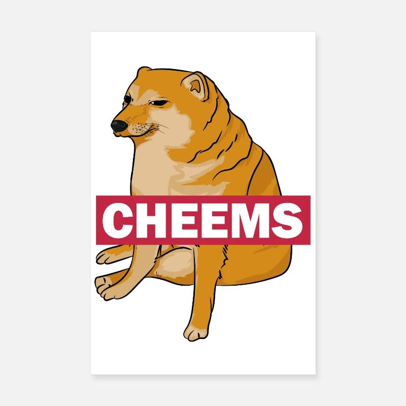 Meme dog Cheems Poster 20 x 30 cm