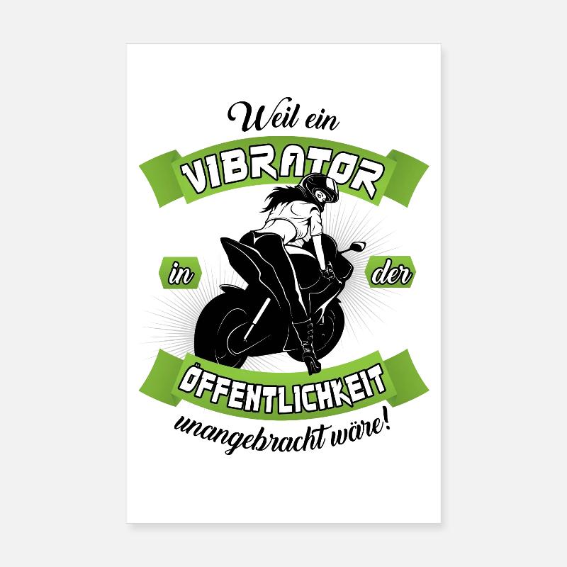Biker Girl Vibrator Poster 20x30 cm