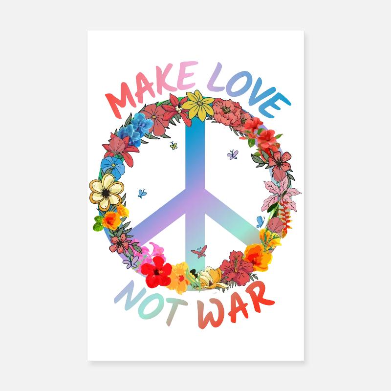 Make Love Not War Poster 8" x 12" (20x30 cm)