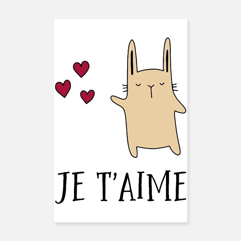 je t‘aime Poster 20x30 cm