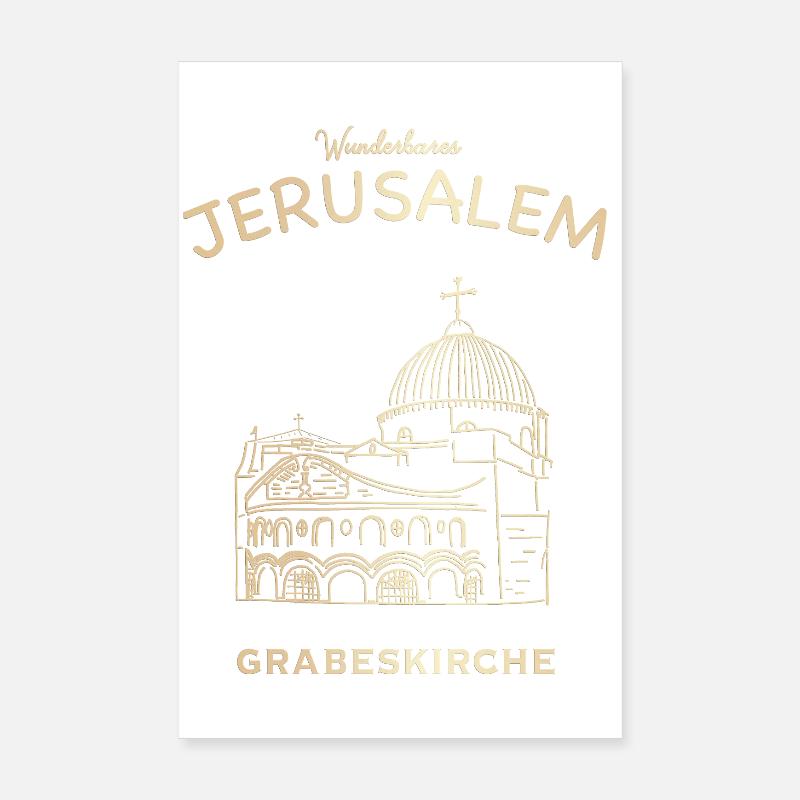 Wunderbares Jerusalem, Kirche vom Heiligen Grab Poster 20x30 cm