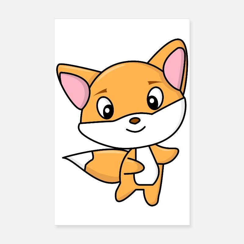 Fox Poster 8" x 12" (20x30 cm)