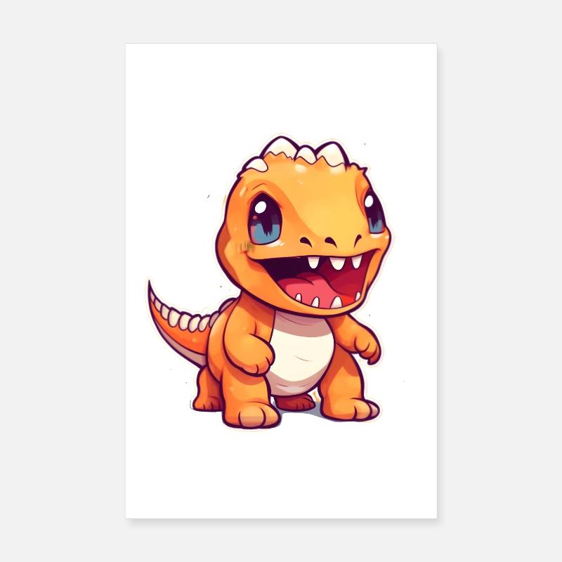 Little Dino Dinosaur Design Poster 8" x 12" (20x30 cm)