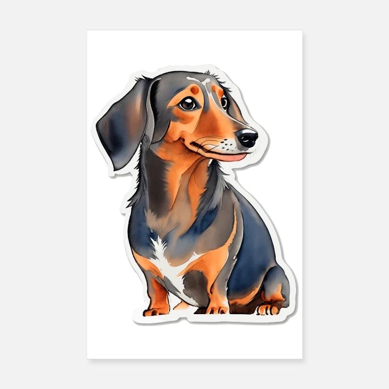 Dachshund Poster 8" x 12" (20x30 cm)