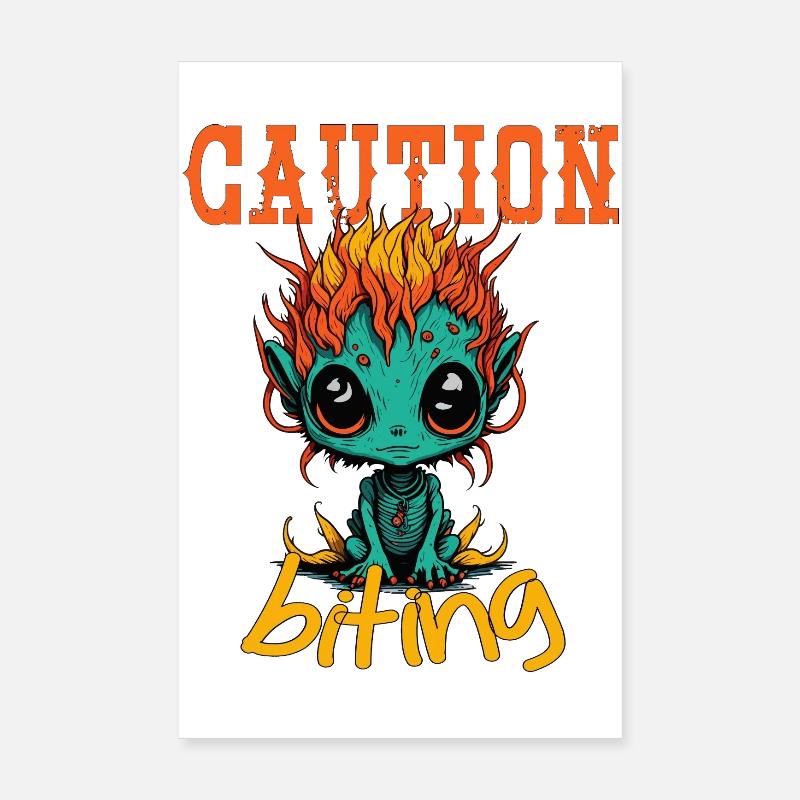 Caution snappy Poster 8" x 12" (20x30 cm)