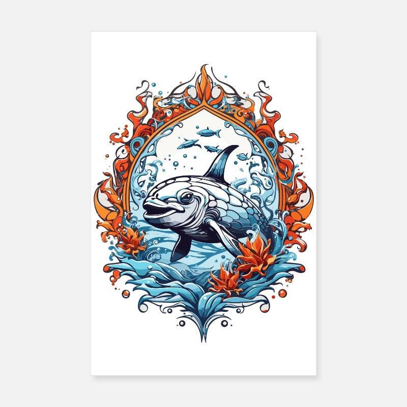 Créatures Marines, Poissons Poster 20 x 30 cm