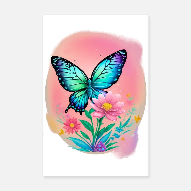 Papillon Poster 20 x 30 cm
