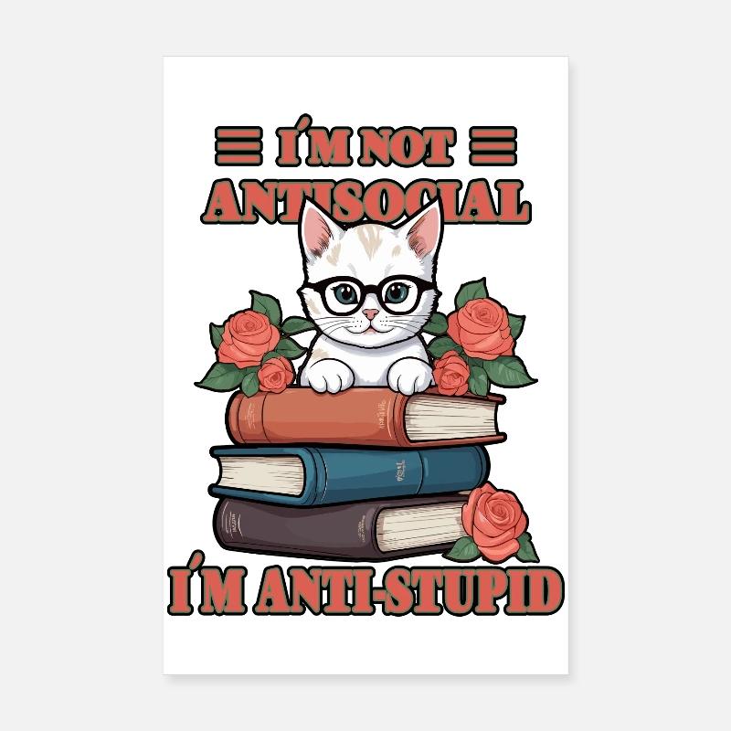 Clever Cat Poster 8" x 12" (20x30 cm)