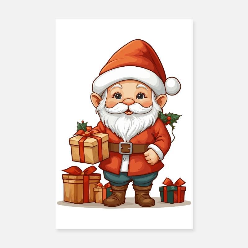 Weihnachts Wichtel Poster 20x30 cm