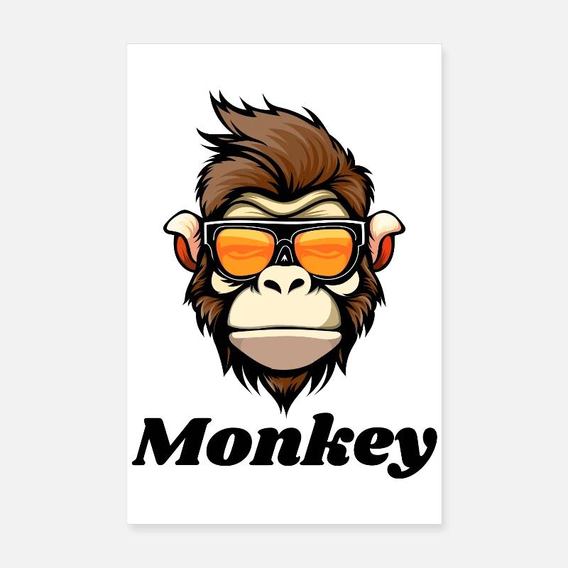 Affe, Affe, Primat Poster 20x30 cm