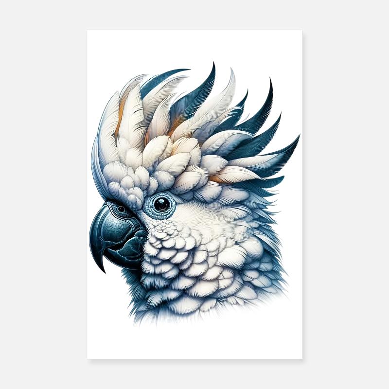 Kakadu-Papagei Poster 20x30 cm