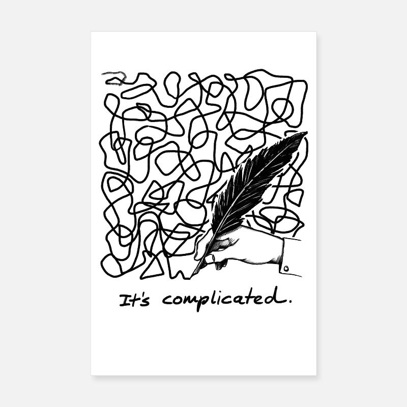 It is complicated to explain Letter Poster 8" x 12" (20x30 cm)