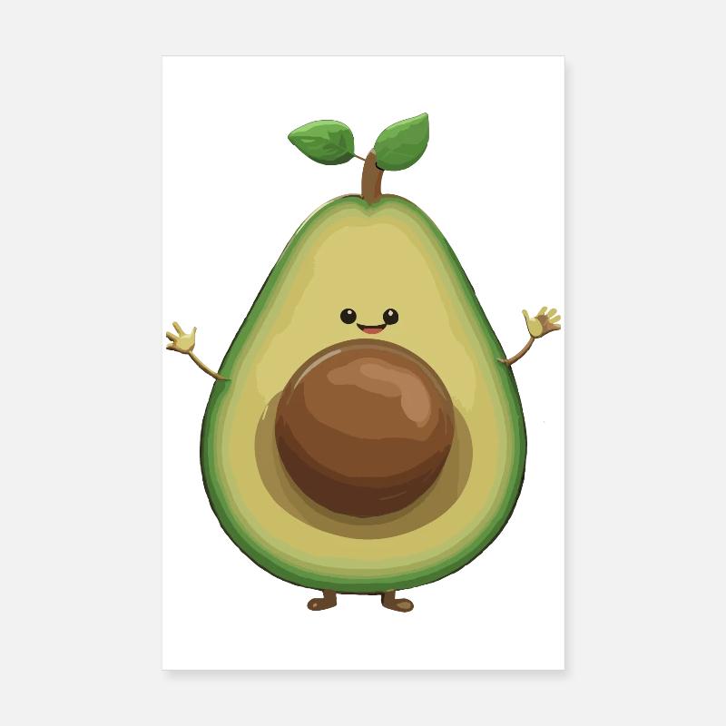 Avocado süß lustig Optimismus Geschenk Poster 20x30 cm