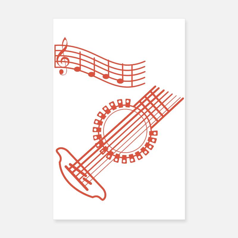 Gitarre musiker Poster 20x30 cm