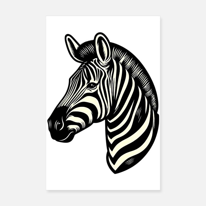 Zebra Poster 20x30 cm