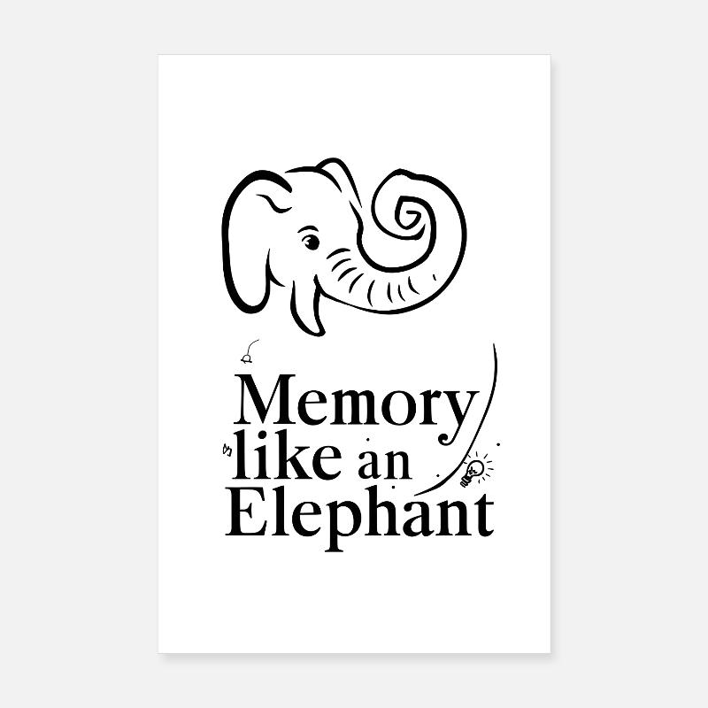 La mémoire comme un éléphant Poster 20 x 30 cm
