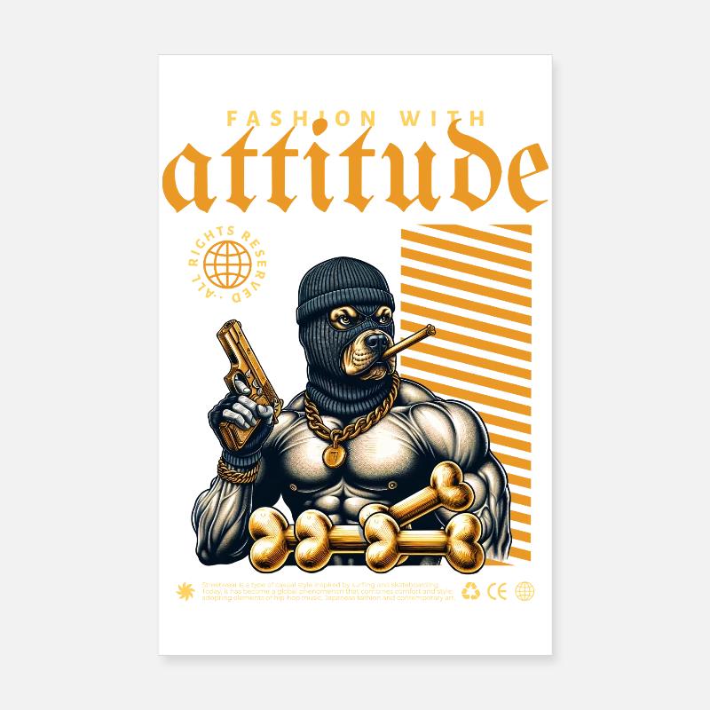Pitbulls gangsters Poster 20 x 30 cm
