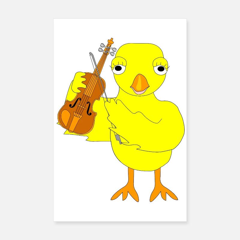 Violin Chick Poster 8" x 12" (20x30 cm)