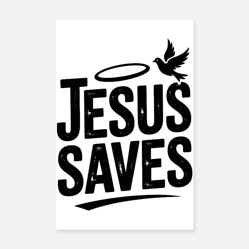 Jesus rettet Poster 20x30 cm