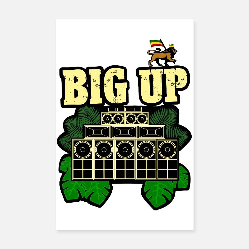 Reggae Big Up Soundsystem Poster 8" x 12" (20x30 cm)