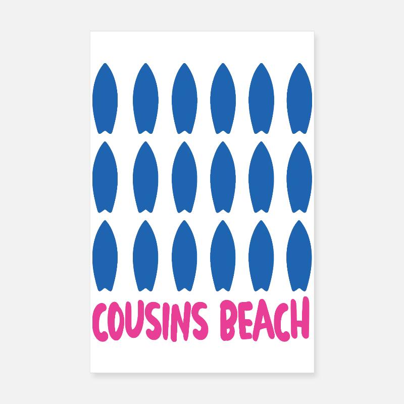 Cousins Beach – Planche de surf Poster 20 x 30 cm