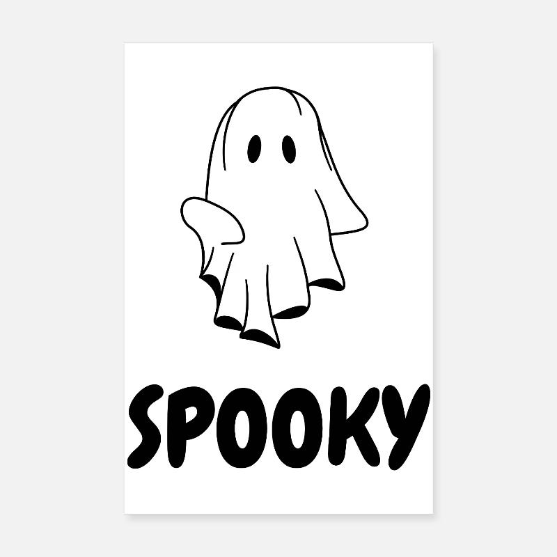 EFFRAYANT |  T-shirt d’Halloween avec fantôme Poster 20 x 30 cm