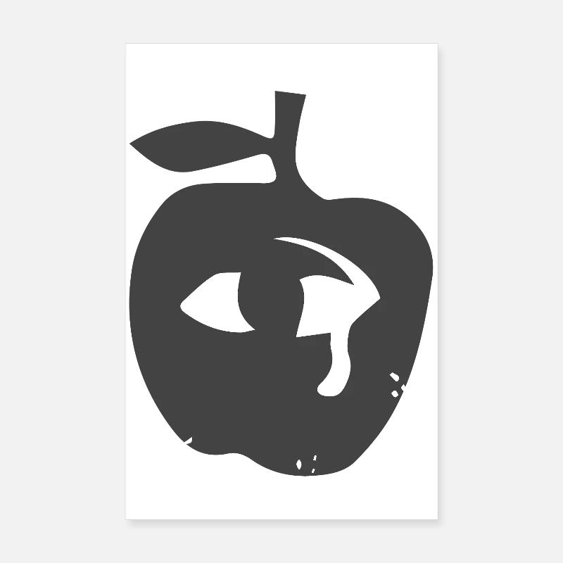 Auge im Apfel Poster 20x30 cm