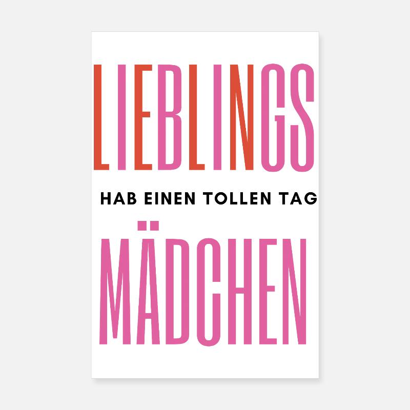 Lieblingsmädchen – Romantisches Typografie Poster 20x30 cm