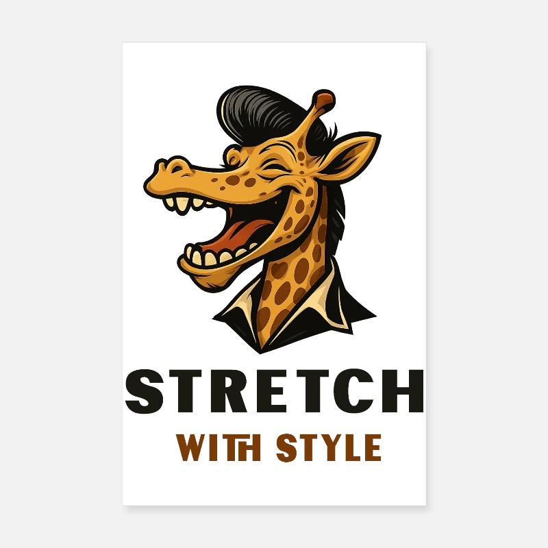 Stretch avec style – Cool Giraffe Poster 20 x 30 cm